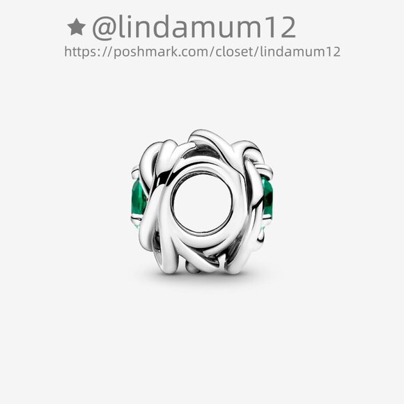 Pandora May Green Eternity Circle Charm - Picture 3 of 5